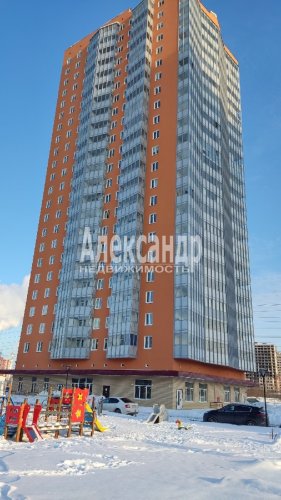 1-комнатная квартира (33м2) на продажу по адресу Мурино г., Авиаторов Балтики просп., 21— фото 1 из 18