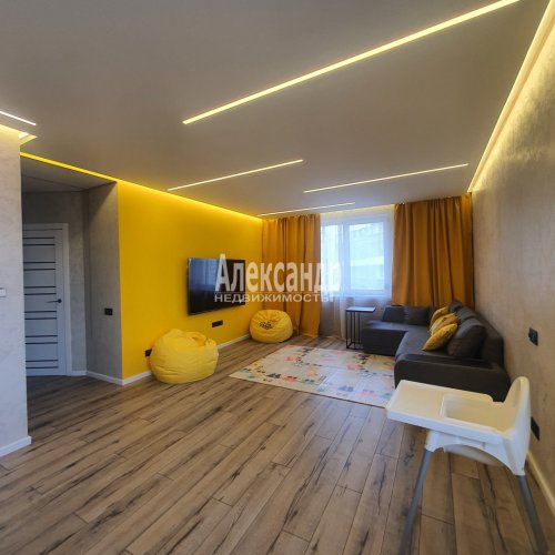2-комнатная квартира (49м2) на продажу по адресу Мурино г., Авиаторов Балтики просп., 9— фото 1 из 37