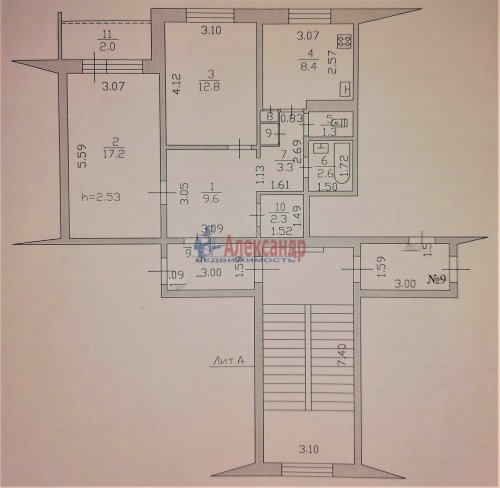 2-комнатная квартира (58м2) на продажу по адресу Снегиревка дер., Школьная ул., 19— фото 1 из 4