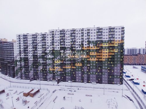 1-комнатная квартира (27м2) на продажу по адресу Мурино г., Воронцовский бул., 21— фото 1 из 28