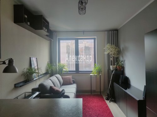 1-комнатная квартира (39м2) на продажу по адресу Мурино г., Менделеева бул., 8— фото 1 из 25