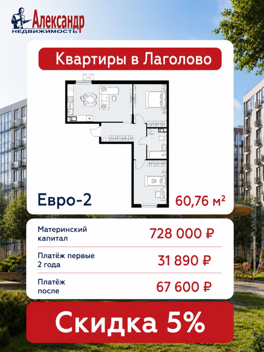 Хватит копить на первоначальный взнос квартиру можно купить уже сейчас! | Фото 5