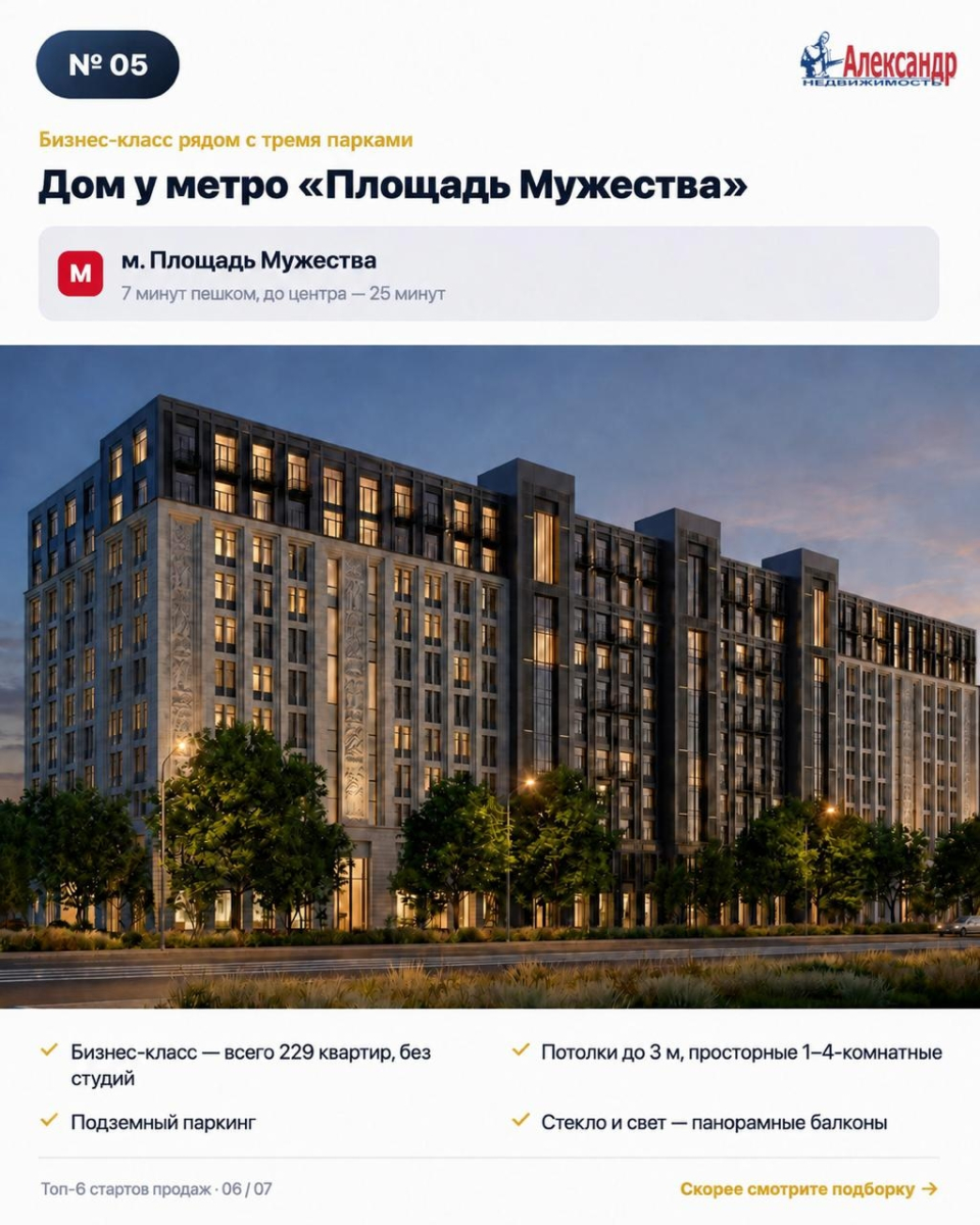 ТОП-6 СТАРТОВ ПРОДАЖ В ПЕТЕРБУРГЕ: АВГУСТ СЕНТЯБРЬ | Фото 6