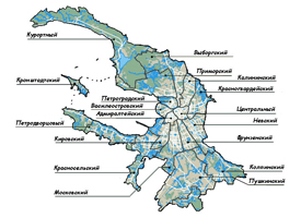 Недвижимость в районах Санкт-Петербурга и Ленобласти